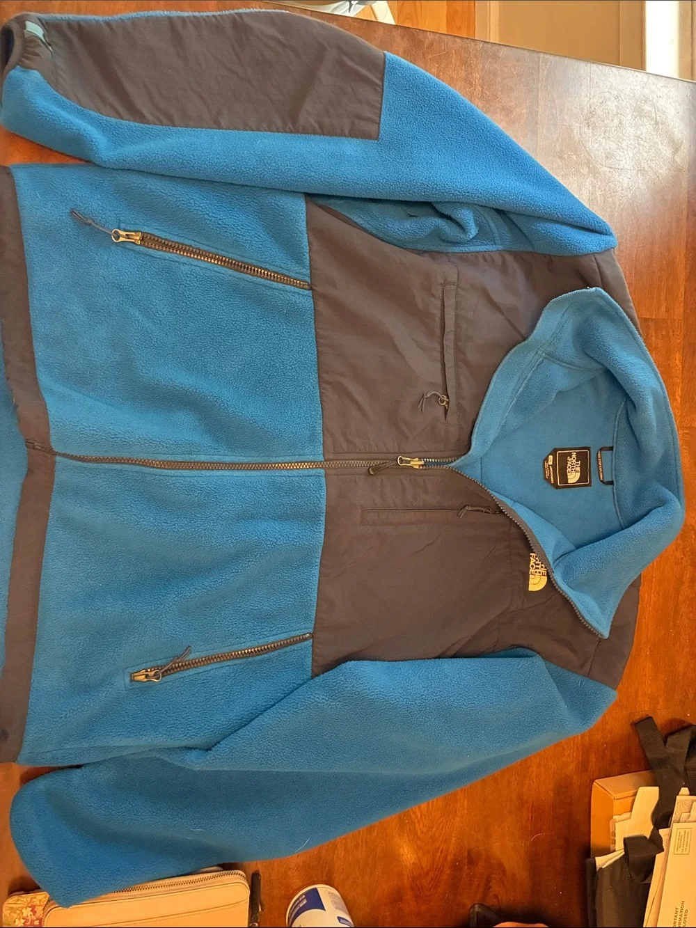 The North Face Blue and Gray Fleece Jacket